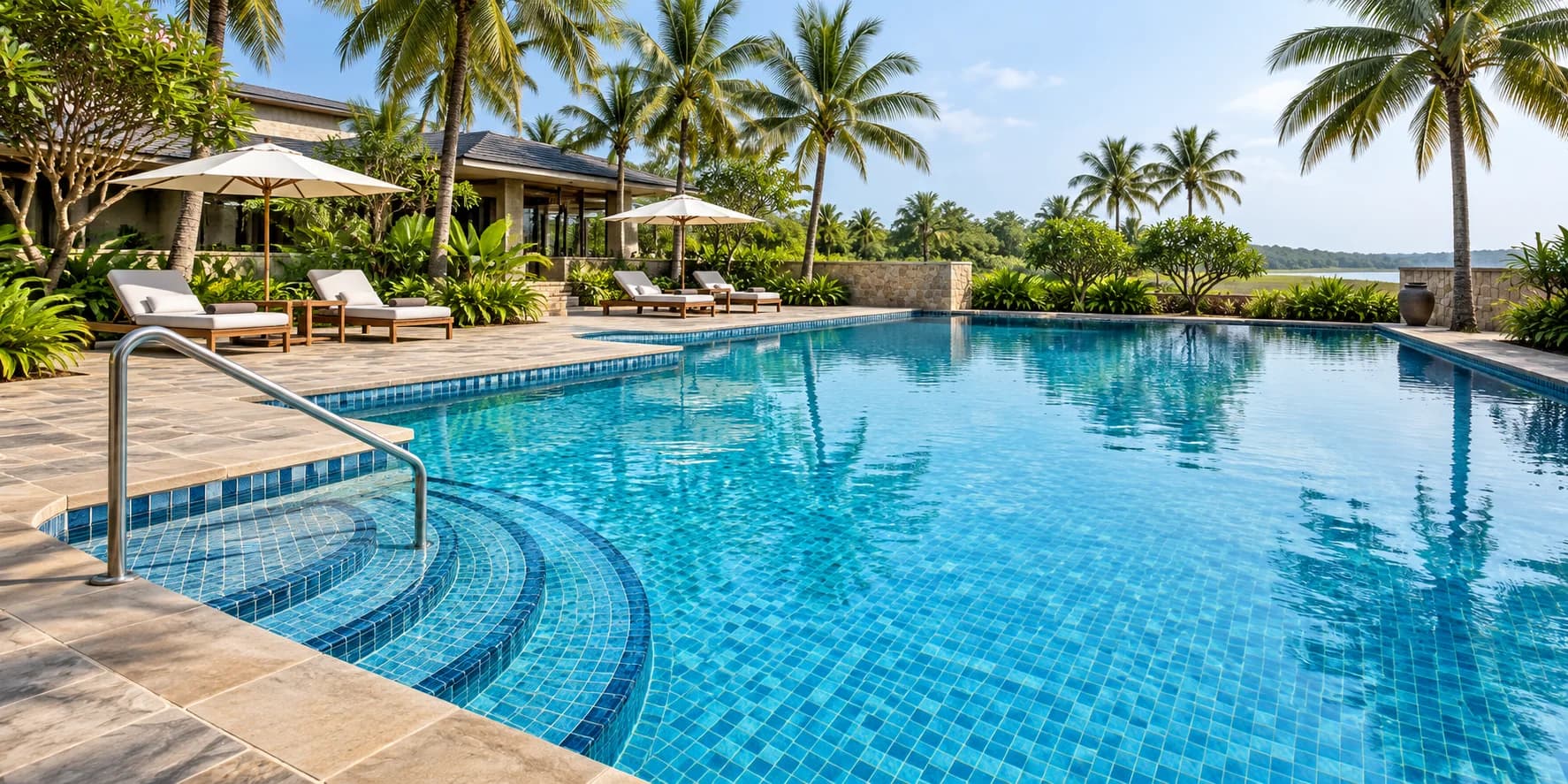 Swimming Pool — AI concept illustration for resort near Veleru, Krishna district